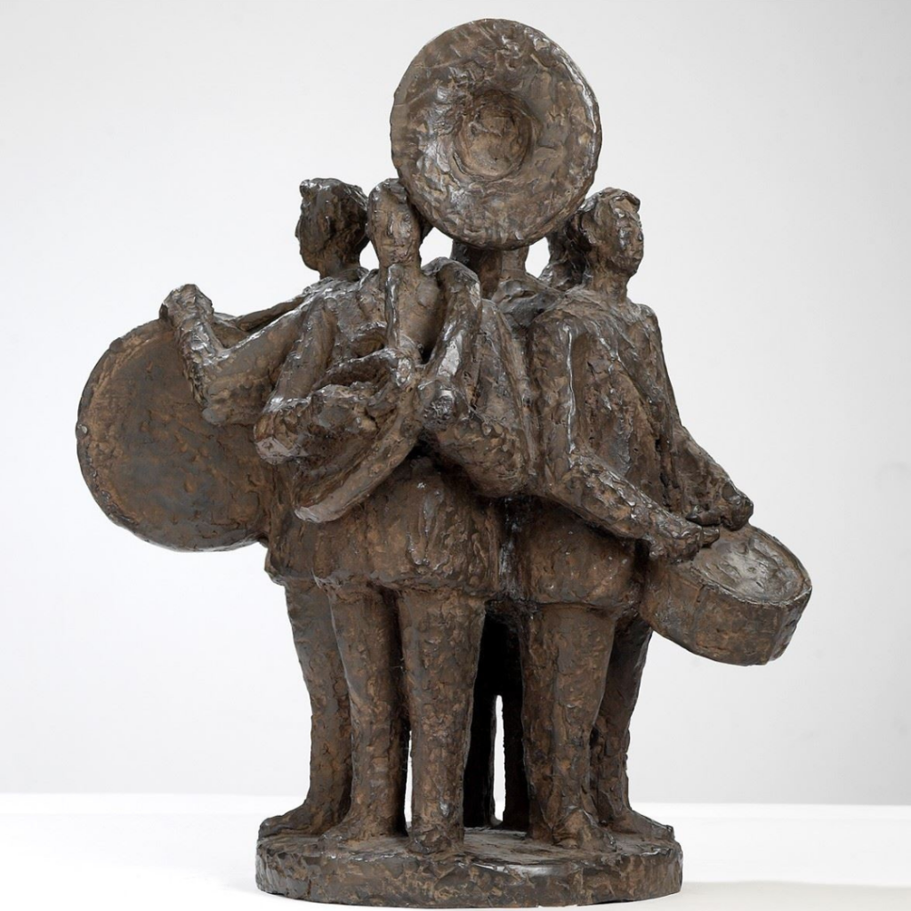 Vier muzikanten - Bronze sculpture - Gerard Brouwer
