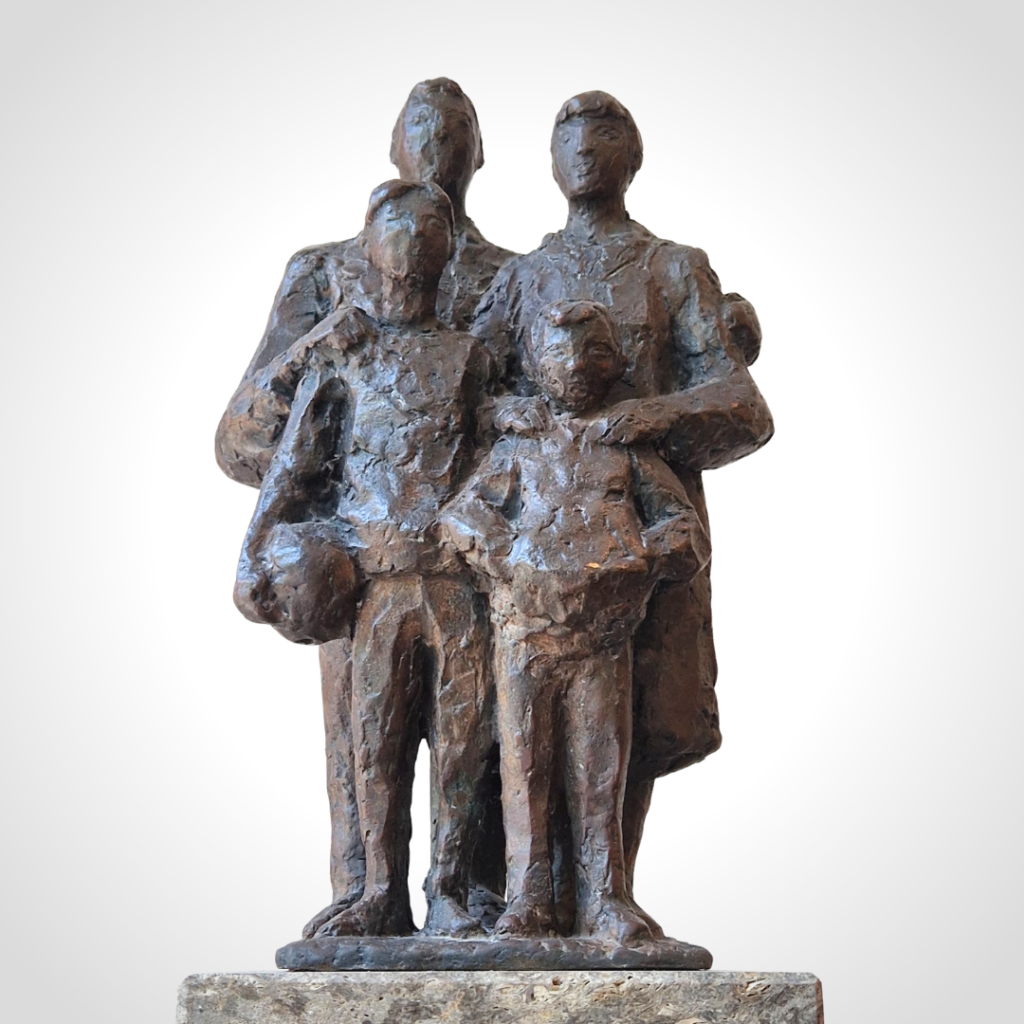 Gezin - Bronze sculpture - Gerard Brouwer