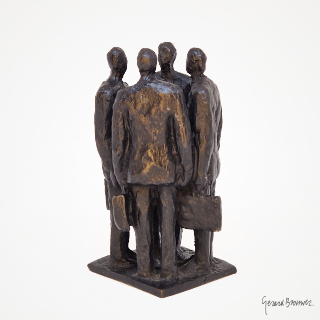 Vier zakenmannen - Bronze sculpture - Gerard Brouwer 1