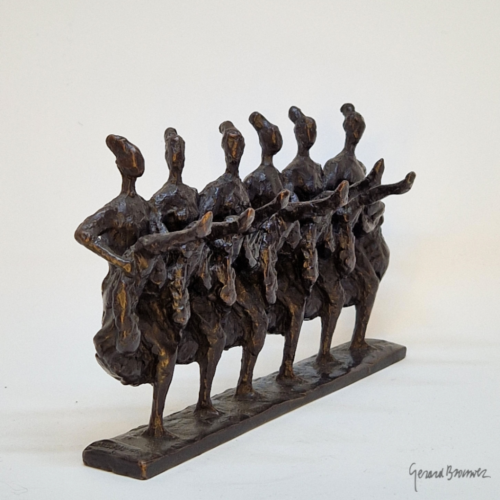 Cancan danseressen - -Bronze sculpture - Gerard Brouwer